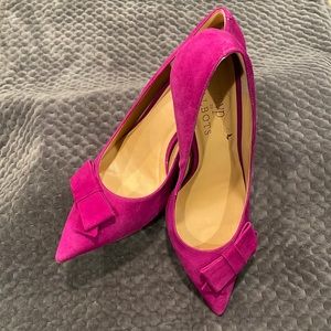 Talbots RSVP Berry Suede Pump Like New